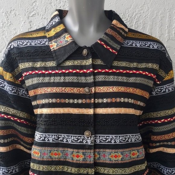 Tantrum Collection Ladies Luxury Horizontally Embroidered Jacket - Picture 10 of 17